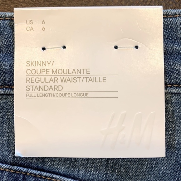 H & M Skinny Regular Waist Full Length 6 - Picture 9 of 11